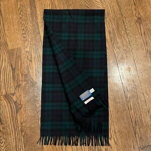Pendelton Classic Green and Black Tartan Scarf